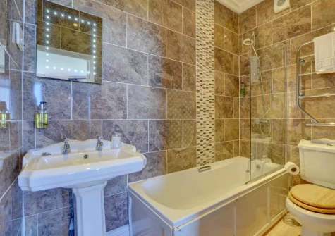 Bedroom #1 en-suite bathroom at The Orangery, Lynton Cottage, Lynton