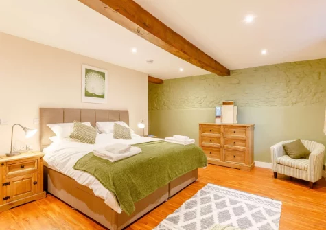 Bedroom #1 at The Owl Barn at Lower Langaton Farm, Chittlehampton