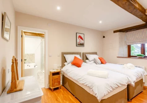 Bedroom #2 at The Owl Barn at Lower Langaton Farm, Chittlehampton
