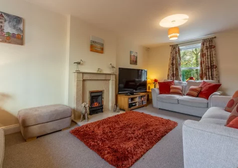 The living room at The Oystercatcher, Lelant