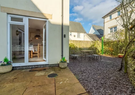 The patio & alfresco dining area at The Oystercatcher, Lelant