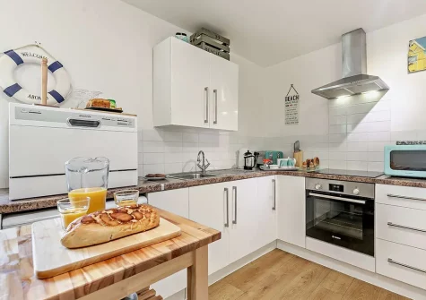 The kitchen at The Palms, Newquay