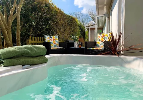 The hot tub at The Palms, Newquay