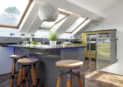 The kitchen at The Penthouse, 15 At The Beach, Torcross