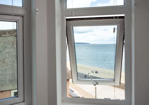 The view from bedroom #1 at The Penthouse, 15 At The Beach, Torcross