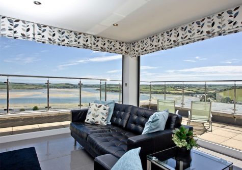 The living area at The Penthouse at Padstow