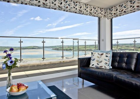The living area at The Penthouse at Padstow