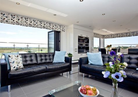 The living area at The Penthouse at Padstow
