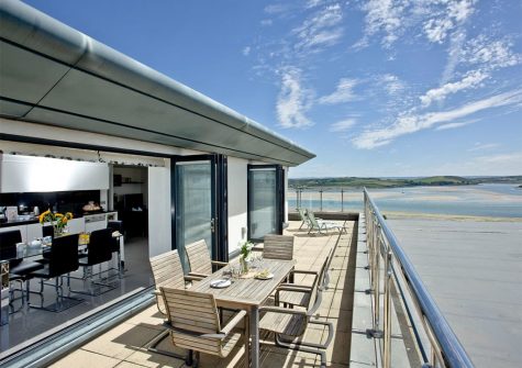 The wraparound terrace at The Penthouse at Padstow