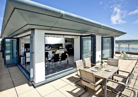 The wraparound terrace at The Penthouse at Padstow
