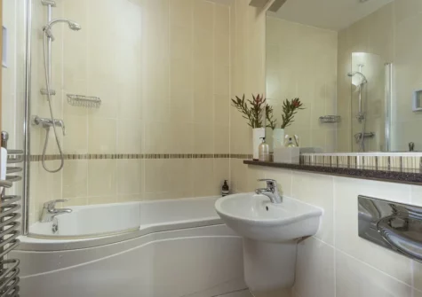 The bathroom at The Penthouse Forty Eight, Ocean 1, Newquay