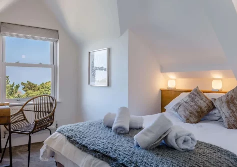 Bedroom #1 at The Penthouse Larkrise, Mortehoe