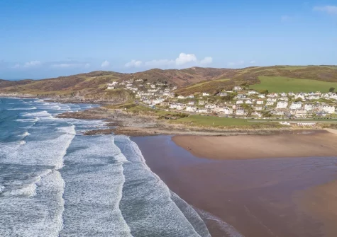 The golden sands of Woolacombe are just 2.5 kilometres away