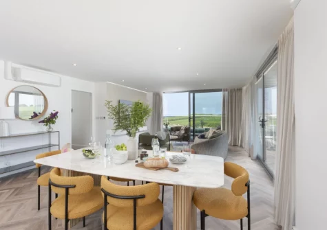 The dining area at The Penthouse, Oasis Sands, Newquay