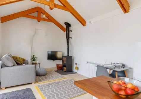 The living & dining area at The Piggery at Glen View, Burncoose