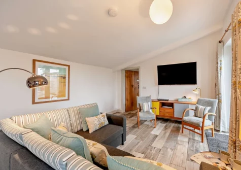 The living area at The Piggery, High Bickington