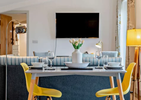 The dining area at The Piggery, High Bickington