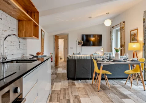 The kitchen & dining area at The Piggery, High Bickington