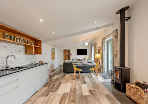 The kitchen at The Piggery, High Bickington