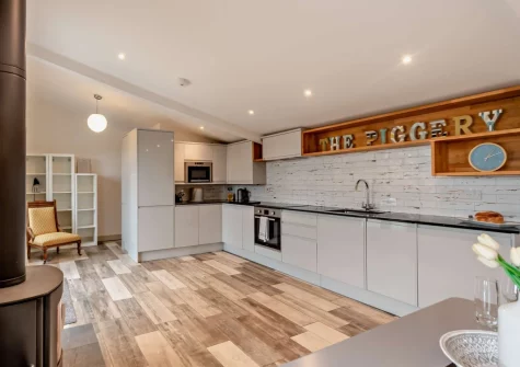 The kitchen at The Piggery, High Bickington