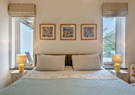 The bedroom at The Piggery, High Bickington