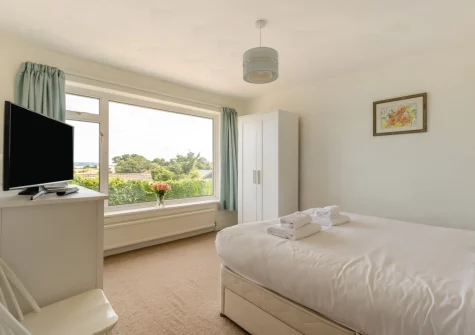 Bedroom #1 at The Pink Beach Bungalow, Paignton