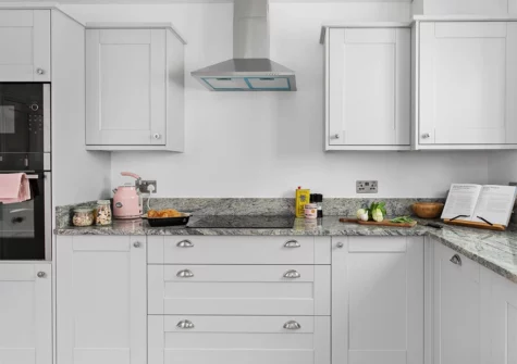 The kitchen at The Pink House, Budleigh Salterton