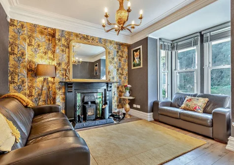 The living area at The Poplars, Ilfracombe