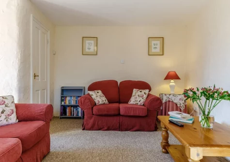 The living area at The Rest Barn, Trewillis Farm, Coverack