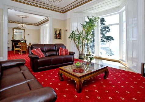The living area at The Riviera Mansion, Torquay