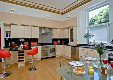The kitchen at The Riviera Mansion, Torquay