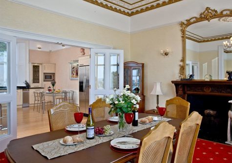 The dining area at The Riviera Mansion, Torquay