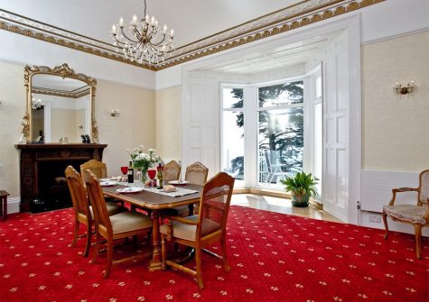The dining area at The Riviera Mansion, Torquay