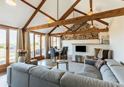 The living area at The Root House, North Nethercleave Farm, Umberleigh