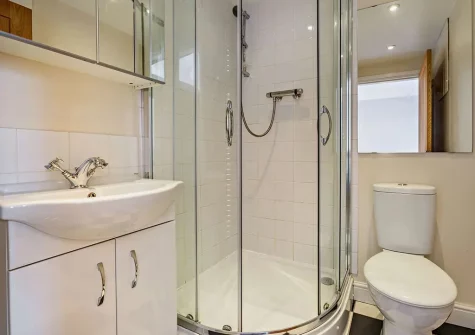 Bedroom #1 en-suite shower room at The Root House, North Nethercleave Farm, Umberleigh