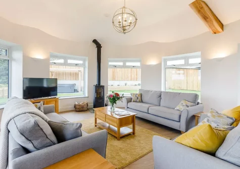 The living room at The Roundhouse Mill, Brayford