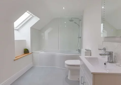 Bedroom #3 en-suite bathroom at The Roundhouse Mill, Brayford