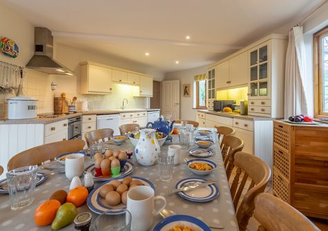 The kitchen at The Roundhouse, Roserrow, Polzeath