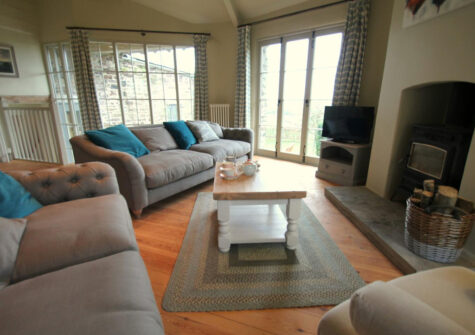 The living area at The Roundhouse, West Anstey