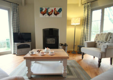 The living area at The Roundhouse, West Anstey