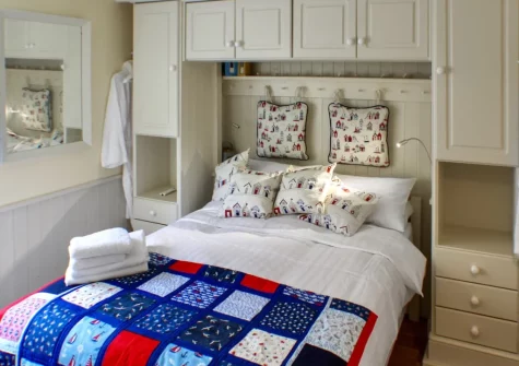 The bedroom at The Sail Loft, Beer