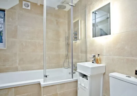 The bathroom at The Sail Loft, Beer