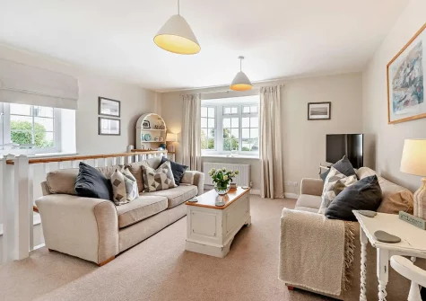 The living room at The Salt House, Appledore