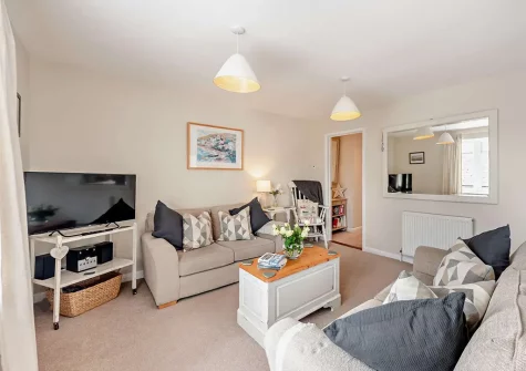 The living room at The Salt House, Appledore