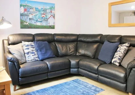 The living room at The Sea Dog Retreat, Brixham
