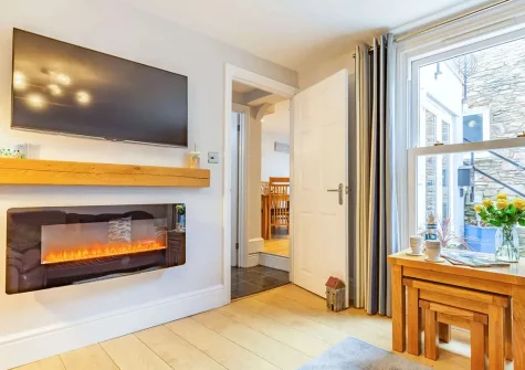 The living room at The Sea Dog Retreat, Brixham