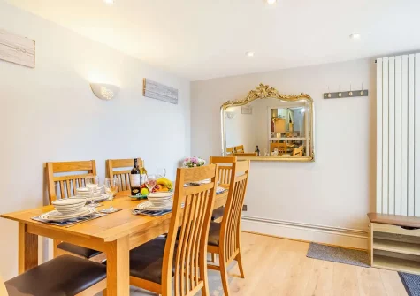The dining room at The Sea Dog Retreat, Brixham