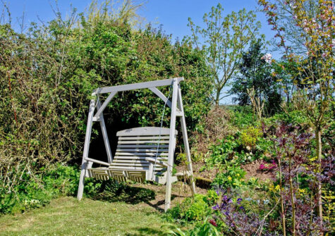 A quiet corner of the garden at The Sea Garden, Bigbury
