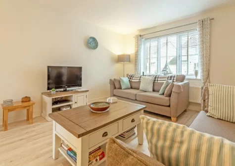 The living room at The Seahouse, Portreath