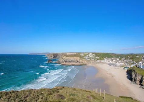 Enclosed by dramatic cliffs and sloped with soft sand, Portreath Beach is a broad west‚Äëfacing beach of golden sand